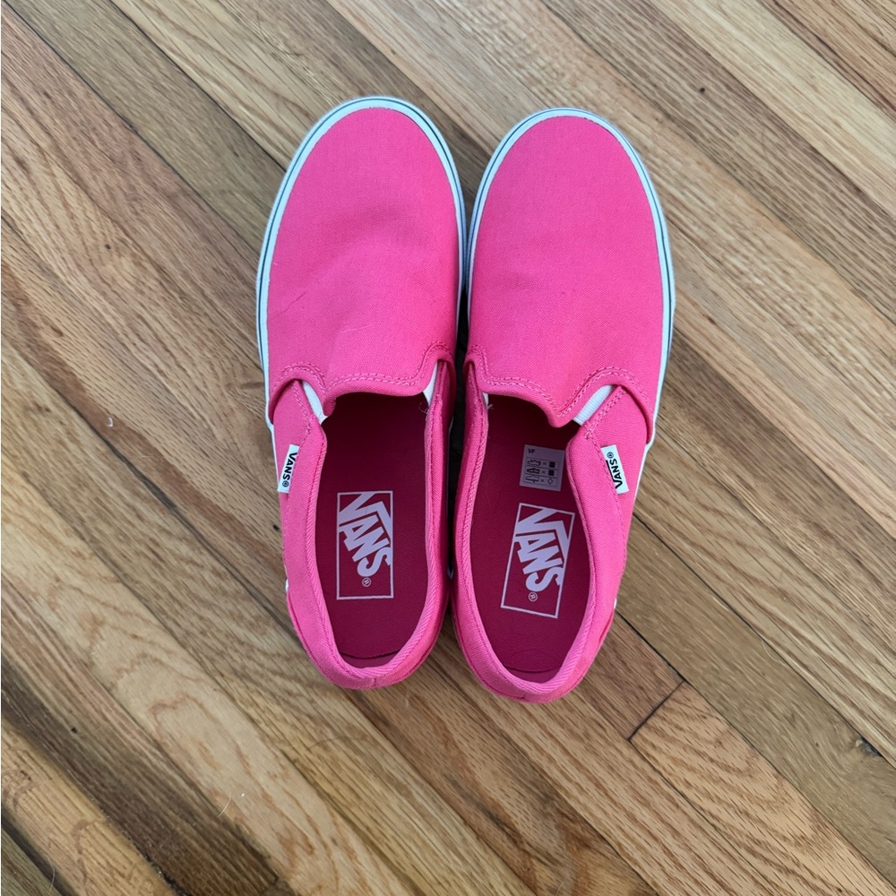 New hot pink vans size 8 women’s new with out tags